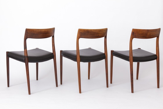 Image 1 of 5 Niels Moller Stoelen, 1950S, Model 77, Deens, Palissander