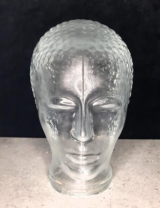 Image 1 of Vintage Mannequin Etalage Hoofd Helder Glas Jaren 60 - 70