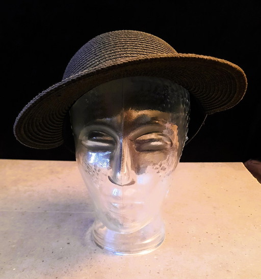 Vintage Mannequin Etalage Hoofd Helder Glas Jaren 60 - 70