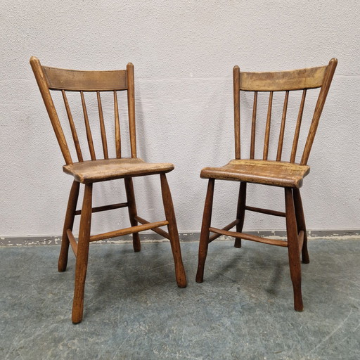 2 Antieke Stoelen Van Voor 1900 Dressboy