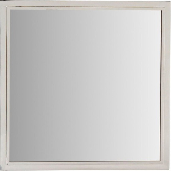 Image 1 of Vintage Hollywood Regency vierkante fotolijst met chromen frame door Romeo Rega, 1940