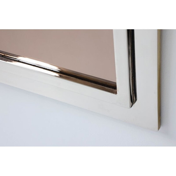 Image 1 of Vintage Hollywood Regency vierkante fotolijst met chromen frame door Romeo Rega, 1940