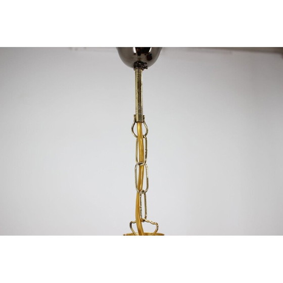 Image 1 of Vintage kroonluchter in metaal, glas en messing, Duitsland 1990