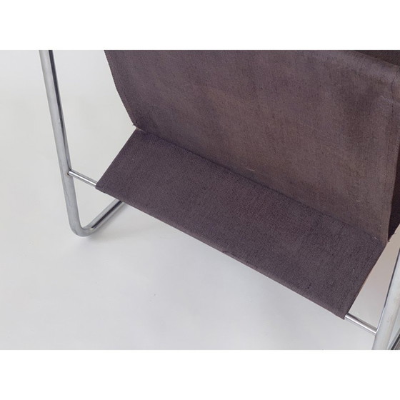 Image 1 of Vintage canvas stoel met verchroomd frame, UK 1970