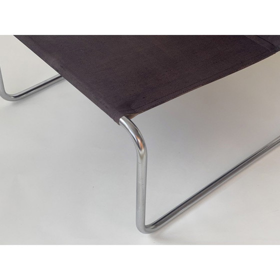 Image 1 of Vintage canvas stoel met verchroomd frame, UK 1970