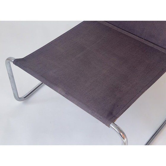 Image 1 of Vintage canvas stoel met verchroomd frame, UK 1970