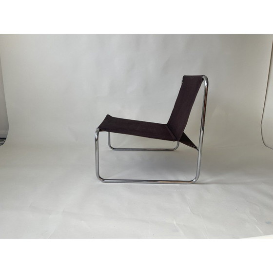 Image 1 of Vintage canvas stoel met verchroomd frame, UK 1970