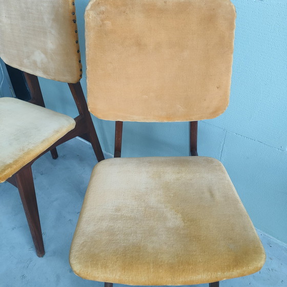 Image 1 of 2 Vintage Teak Jaren 50 Keukenstoelen