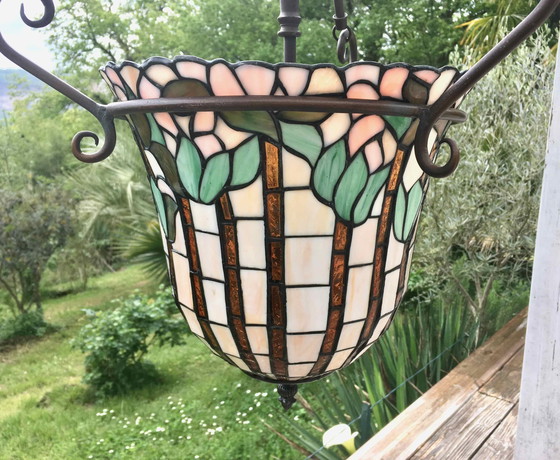 Image 1 of Grote Art Nouveau Tiffany stijl hanglamp