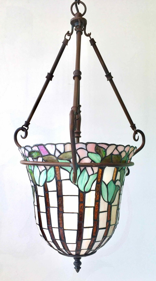 Grote Art Nouveau Tiffany stijl hanglamp