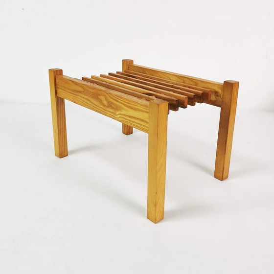 Image 1 of Vintage eikenhouten bloementafel, Tsjecho-Slowakije 1960