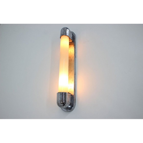 Image 1 of Vintage chromen wandlamp, Tsjecho-Slowakije 1930