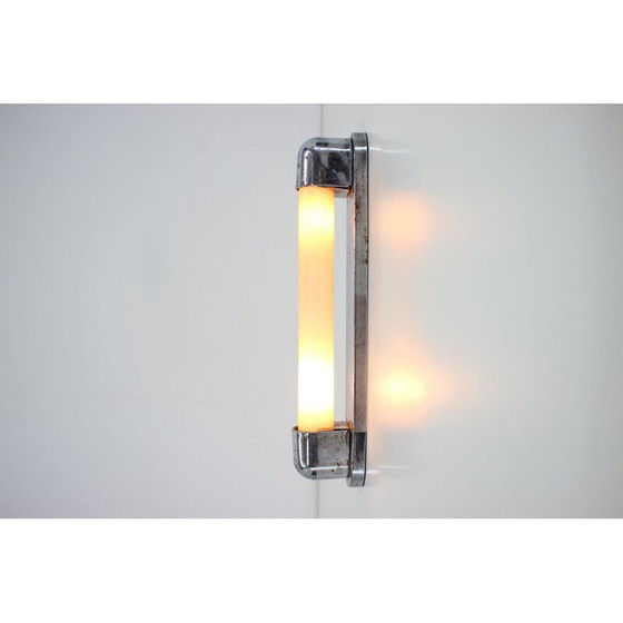 Image 1 of Vintage chromen wandlamp, Tsjecho-Slowakije 1930