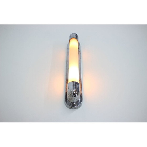 Image 1 of Vintage chromen wandlamp, Tsjecho-Slowakije 1930