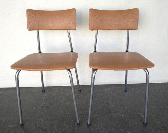 Image 1 of 2X Vintage Stoelen ( Set )