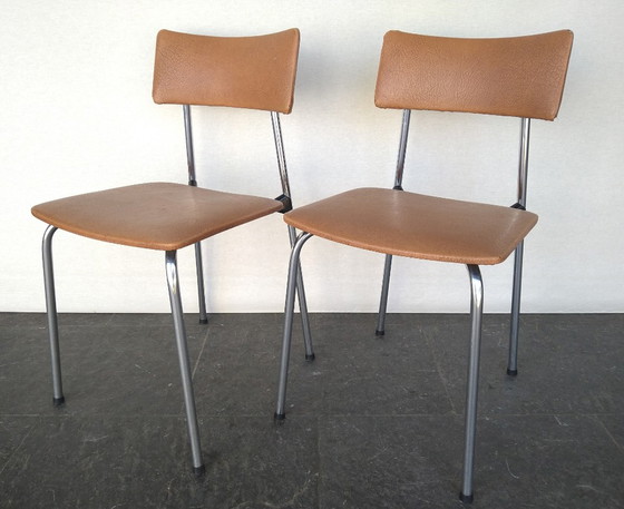 Image 1 of 2X Vintage Stoelen ( Set )