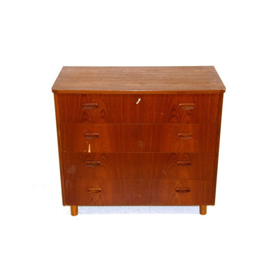 Image 1 of Vintage ladekast van teak en beuken, Zweden 1960