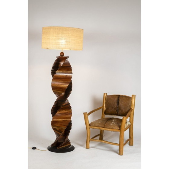 Image 1 of Vintage sculpturale lampvoet in gelakt hout, Frankrijk 1980