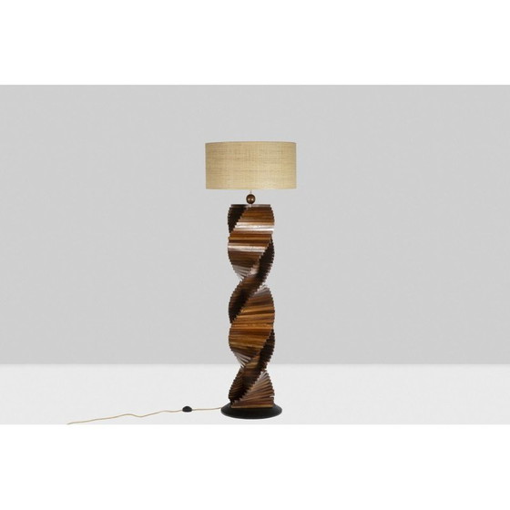 Image 1 of Vintage sculpturale lampvoet in gelakt hout, Frankrijk 1980