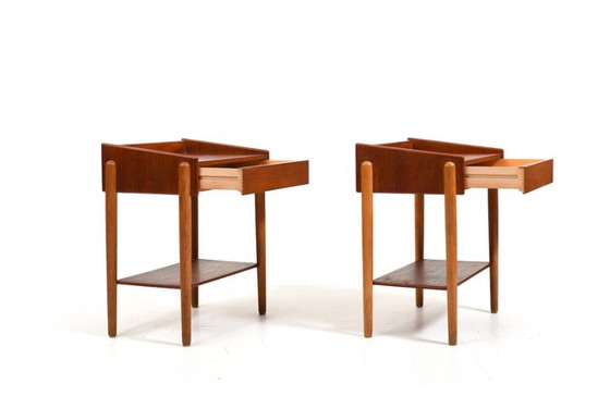 Image 1 of Nachtkastjes van teak en eikenhout van Børge Mogensen voor Søborg Møbelfabrik, 1950, Set van 2