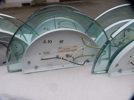 Image 1 of 6x Hustadt wandlampen chroom acryl