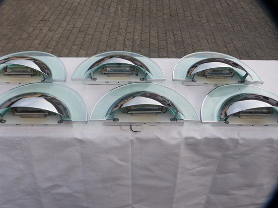 Image 1 of 6x Hustadt wandlampen chroom acryl