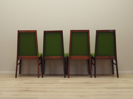 Image 1 of Set van vier rozenhouten stoelen, Deens ontwerp, 1970S, Fabrikant: Dyrlund