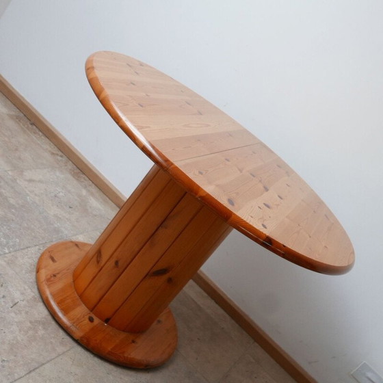 Image 1 of Grenen Mid Century Nederlandse eettafel, 1970