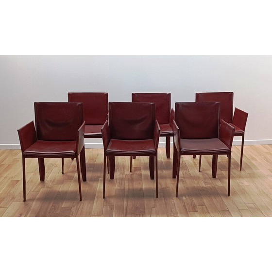 Image 1 of Margot vintage stoel in dik leer van Cattelan Italia