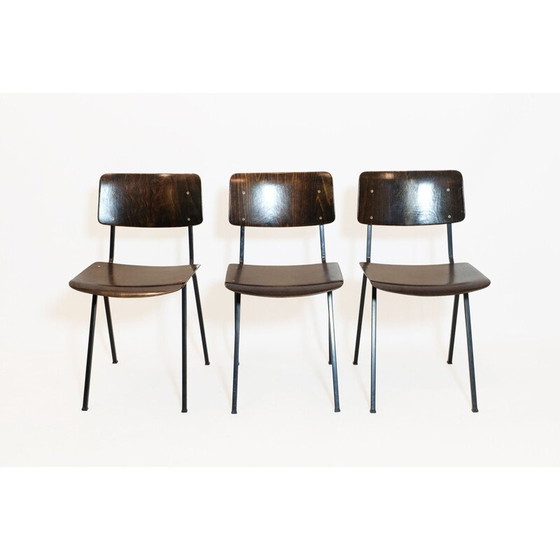 Image 1 of Set van 3 vintage F6 stoelen van Eromes, Nederlands 1960