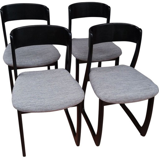Set van 4 vintage sledestoelen in Baumann-stijl, 1970