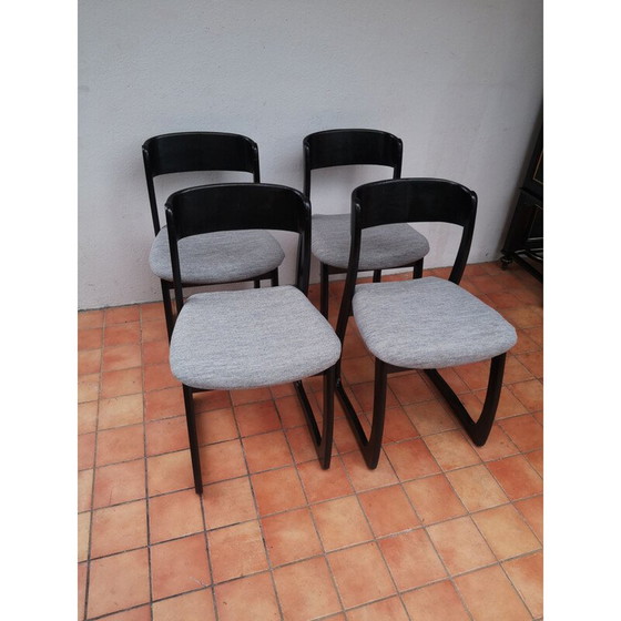 Image 1 of Set van 4 vintage sledestoelen in Baumann-stijl, 1970