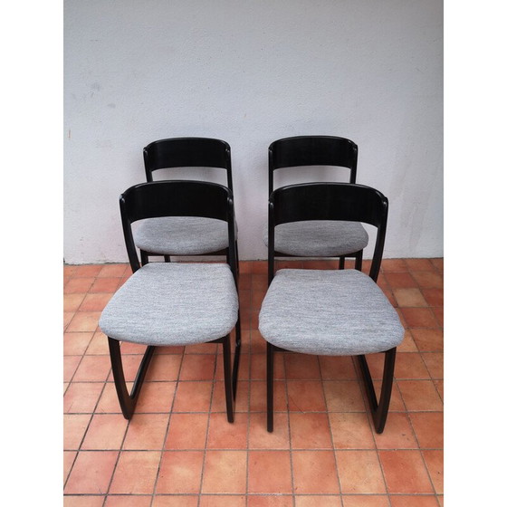 Image 1 of Set van 4 vintage sledestoelen in Baumann-stijl, 1970