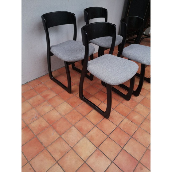 Image 1 of Set van 4 vintage sledestoelen in Baumann-stijl, 1970