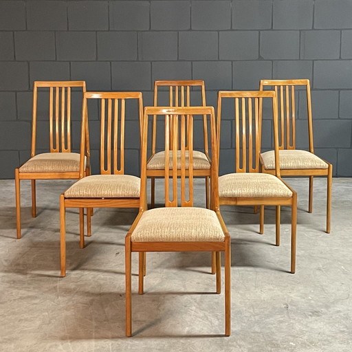 Set van 6 eetkamerstoelen – Lübke – jaren 70