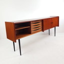 Vintage Deens Dressoir Teak Fineer Hoog Model