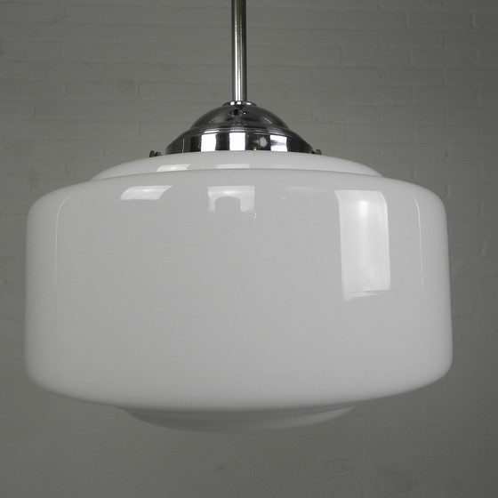 Image 1 of Art Deco hanglamp met getrapte glazen kap