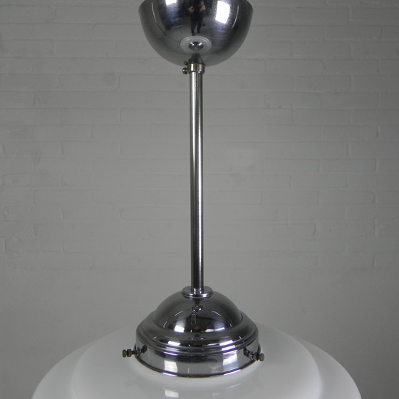 Image 1 of Art Deco hanglamp met getrapte glazen kap