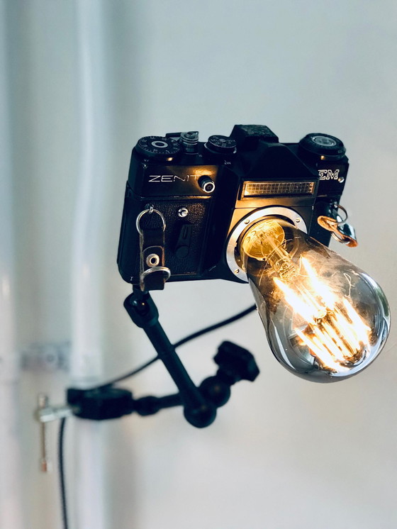 Image 1 of Handmade camera lamp met klem