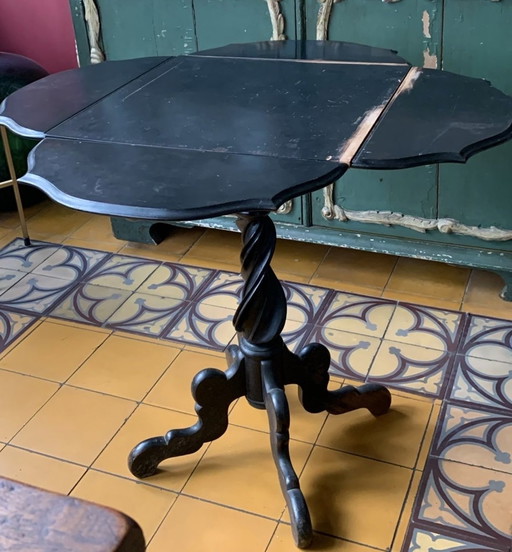 Antiek Biedemeier Klaptafel Tafel Bijzettafel Ca 1860