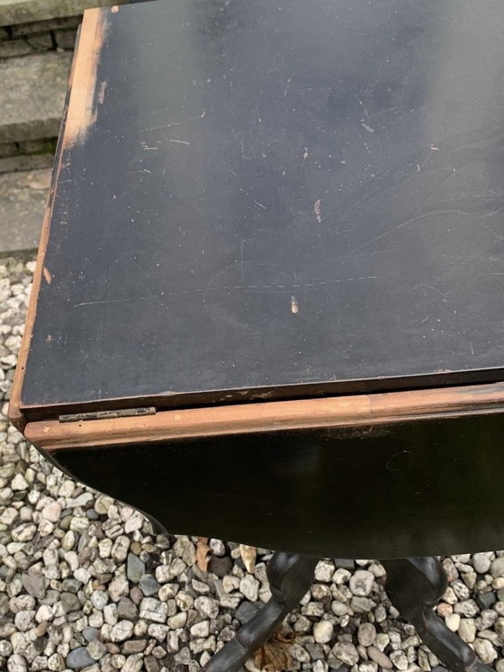 Image 1 of Antiek Biedemeier Klaptafel Tafel Bijzettafel Ca 1860