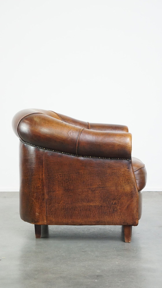 Image 1 of Schapenleren clubfauteuil