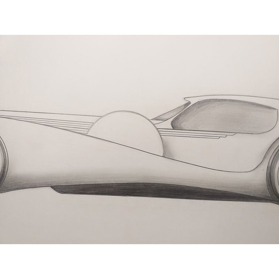 Image 1 of Vintage tekening "Grand coupé 4" van André Ferrand, 1997