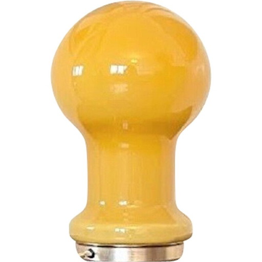 Vintage opaline glazen tafellamp van Ivan Jakes voor Glassworks Valasske Mezirici, Tsjecho-Slowakije 1960