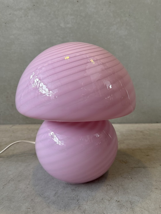 Image 1 of Pink mushroom swirl lamp