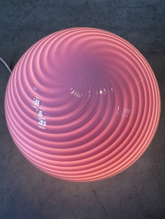 Image 1 of Pink mushroom swirl lamp