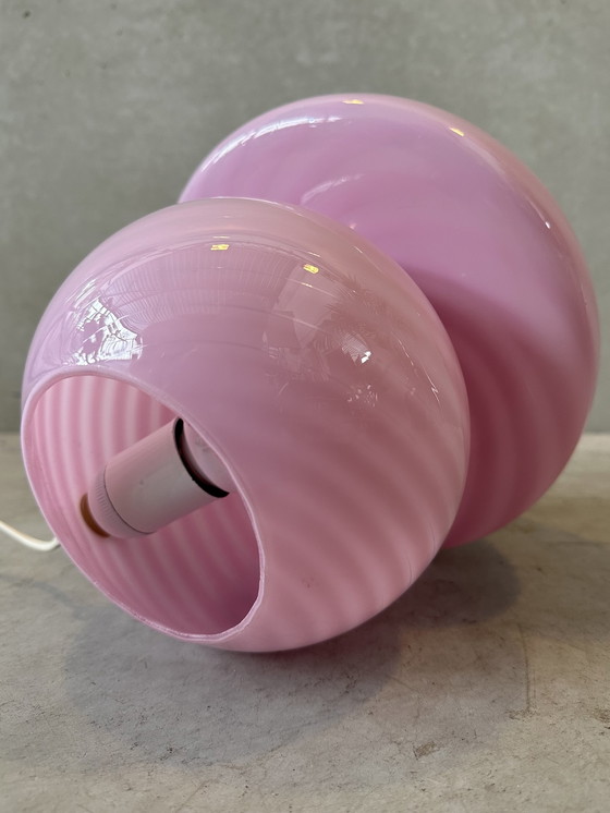 Image 1 of Pink mushroom swirl lamp