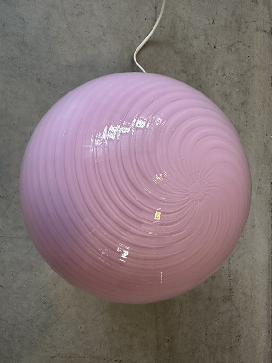 Image 1 of Pink mushroom swirl lamp