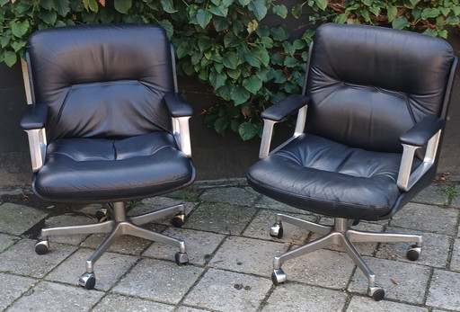 2x Vintage Italiaanse Vaghi Stoelen Jaren 60