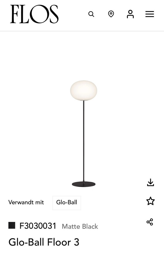 Image 1 of Jasper Morrison Flos Glo Ball 3 vloerlamp